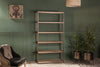 Marjori Mango Wood And Iron Standing Shelves - Wide-nkuku