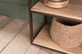 Marjori Mango Wood And Iron Standing Shelves - Wide-nkuku