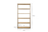 Marjori Mango Wood And Iron Standing Shelves - Wide-nkuku