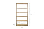 Marjori Mango Wood And Iron Standing Shelves - Wide-nkuku