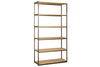 Marjori Mango Wood And Iron Standing Shelves - Wide-nkuku