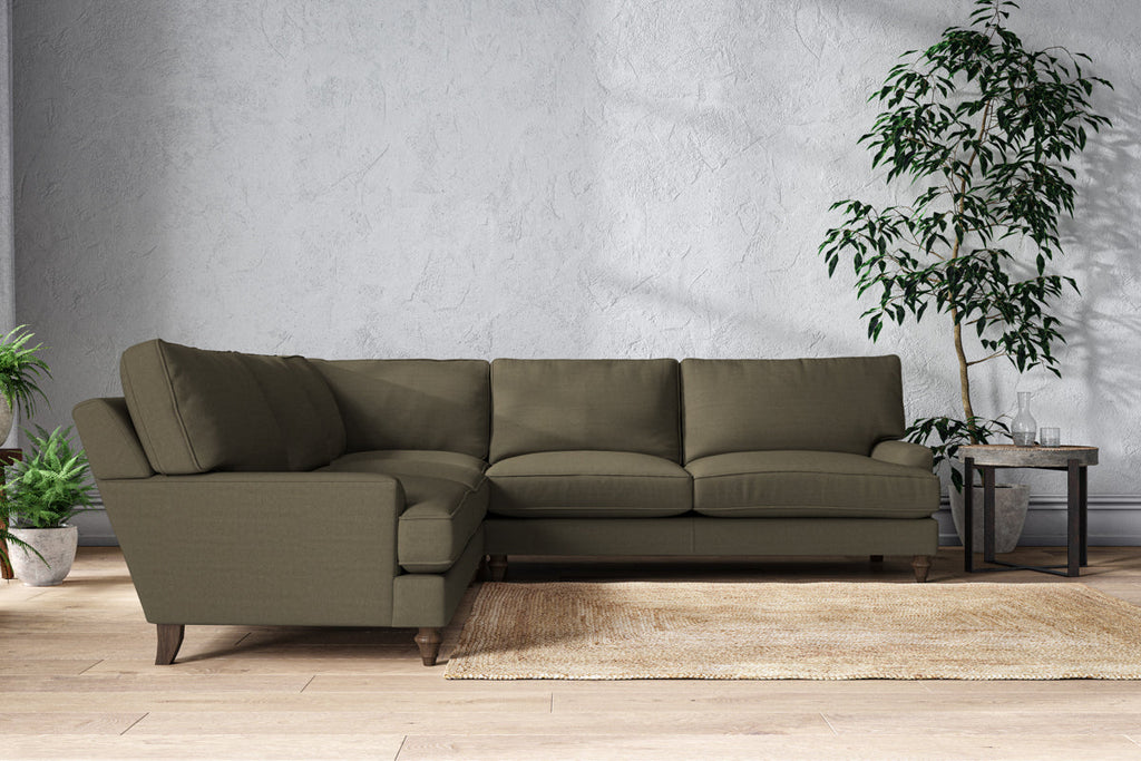 Marri Grand Corner Sofa - Recycled Cotton Fatigue-nkuku