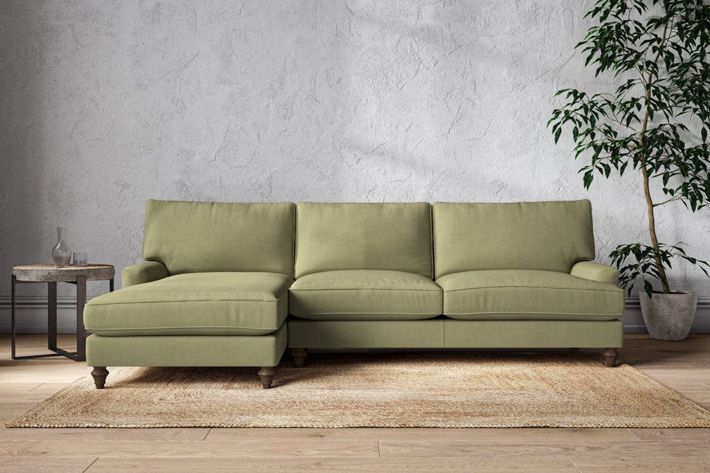 Marri Grand Left Hand Chaise Sofa - Brera Linen Sage-nkuku