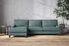 Marri Grand Left Hand Chaise Sofa - Recycled Cotton Airforce-nkuku