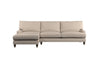 Marri Grand Left Hand Chaise Sofa - Recycled Cotton Fatigue-nkuku