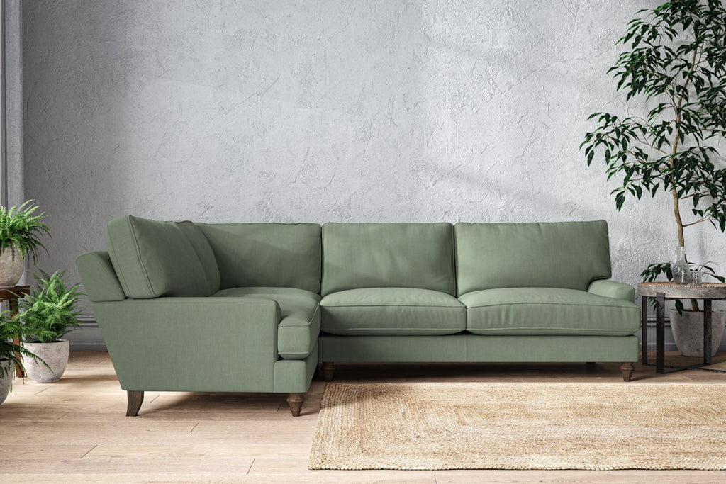 Marri Grand Left Hand Corner Sofa - Brera Linen Jade-nkuku