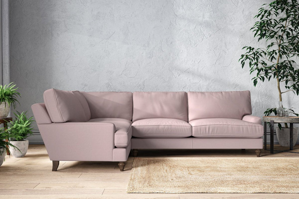 Marri Grand Left Hand Corner Sofa - Recycled Cotton Lavender-nkuku