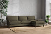 Marri Grand Right Hand Chaise Sofa - Recycled Cotton Fatigue-nkuku