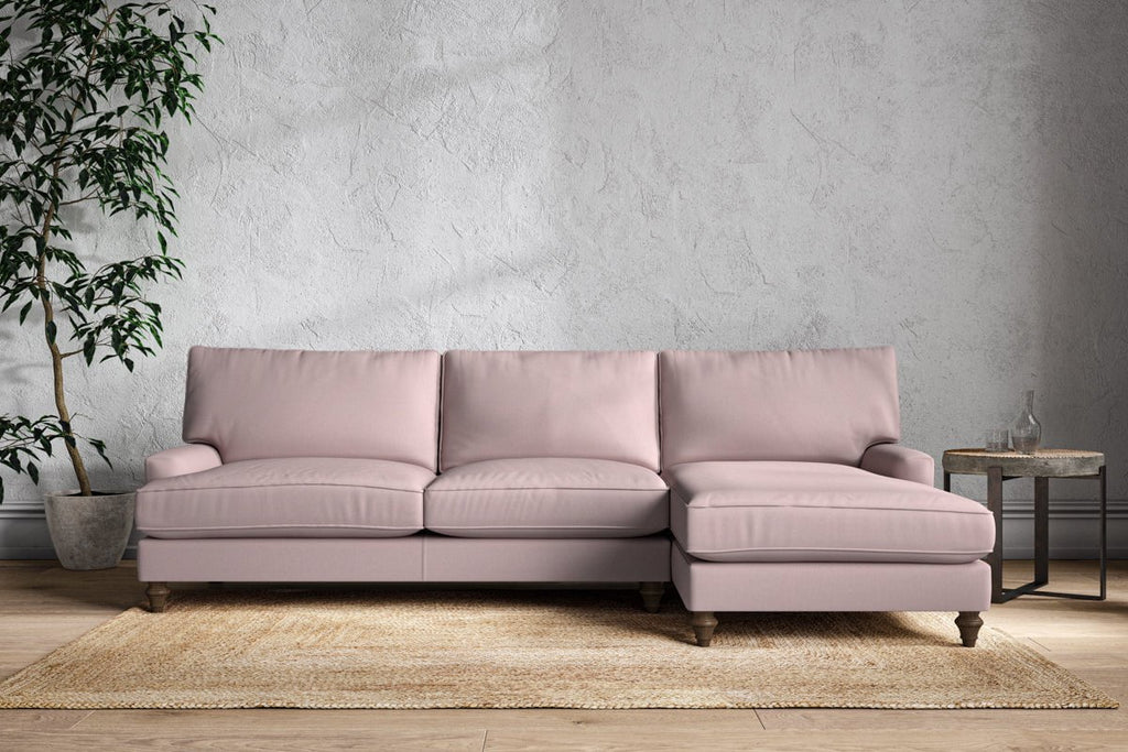 Marri Grand Right Hand Chaise Sofa - Recycled Cotton Lavender-nkuku