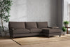 Marri Grand Right Hand Chaise Sofa - Recycled Cotton Mocha-nkuku