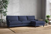 Marri Grand Right Hand Chaise Sofa - Recycled Cotton Navy-nkuku