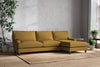 Marri Grand Right Hand Chaise Sofa - Recycled Cotton Ochre-nkuku