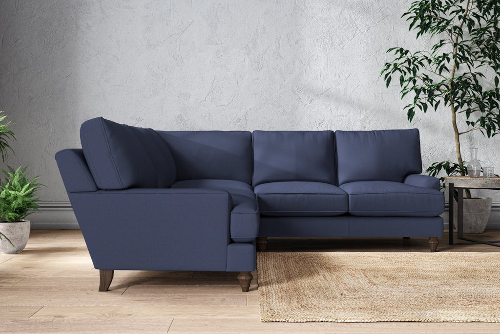 Marri Large Corner Sofa - Recycled Cotton Navy-nkuku