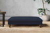 Marri Large Footstool - Brera Linen Indigo-nkuku