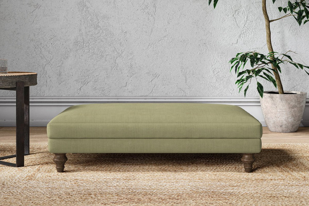 Marri Large Footstool - Brera Linen Sage-nkuku