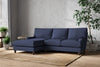 Marri Large Left Hand Chaise Sofa - Recycled Cotton Navy-nkuku