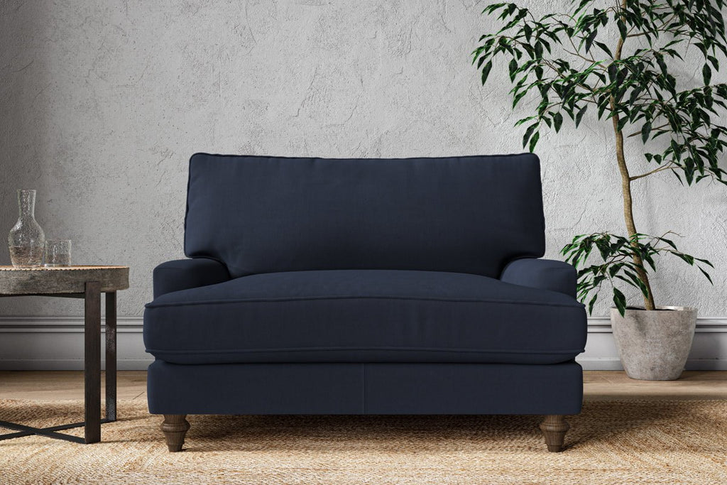 Marri Love Seat - Brera Linen Indigo-nkuku