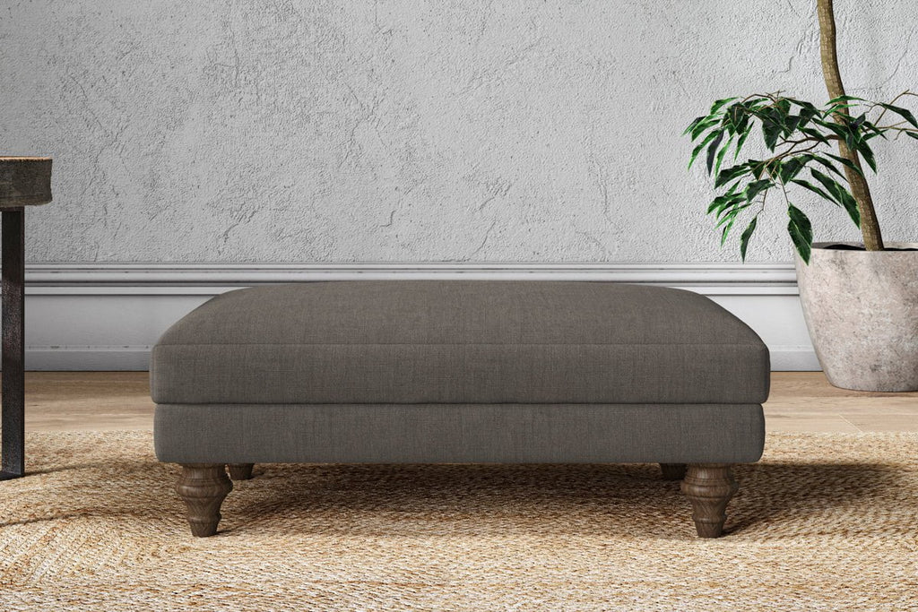 Marri Medium Footstool - Brera Linen Granite-nkuku