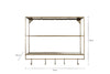 Meghana Iron Shelf With Hooks - Wide-nkuku