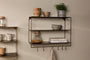 Meghana Iron Shelf With Hooks - Wide-nkuku