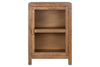 Mendani Mango Wood & Fluted Glass Glass Low Cabinet - Walnut Stain-nkuku