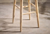 Mengwi Mango Wood Round Bar Stool - Natural-nkuku