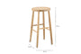 Mengwi Mango Wood Round Bar Stool - Natural-nkuku