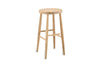 Mengwi Mango Wood Round Bar Stool - Natural-nkuku