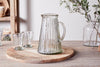 Minati Ribbed Glass Jug - Clear-nkuku