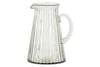 Minati Ribbed Glass Jug - Clear-nkuku