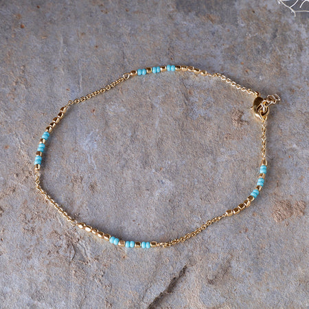 Mindra Anklet - Turquoise-nkuku