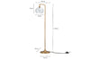 Mulia Recycled Glass Floor Lamp - Antique Brass-nkuku