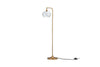 Mulia Recycled Glass Floor Lamp - Antique Brass-nkuku