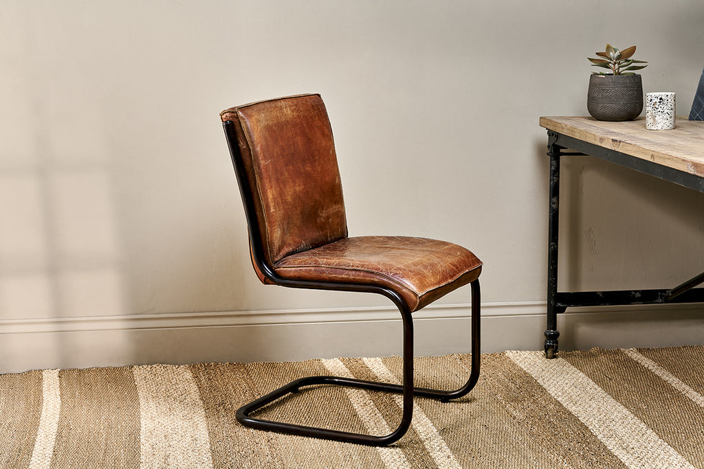 Narwana Leather Desk Chair - Aged Tan