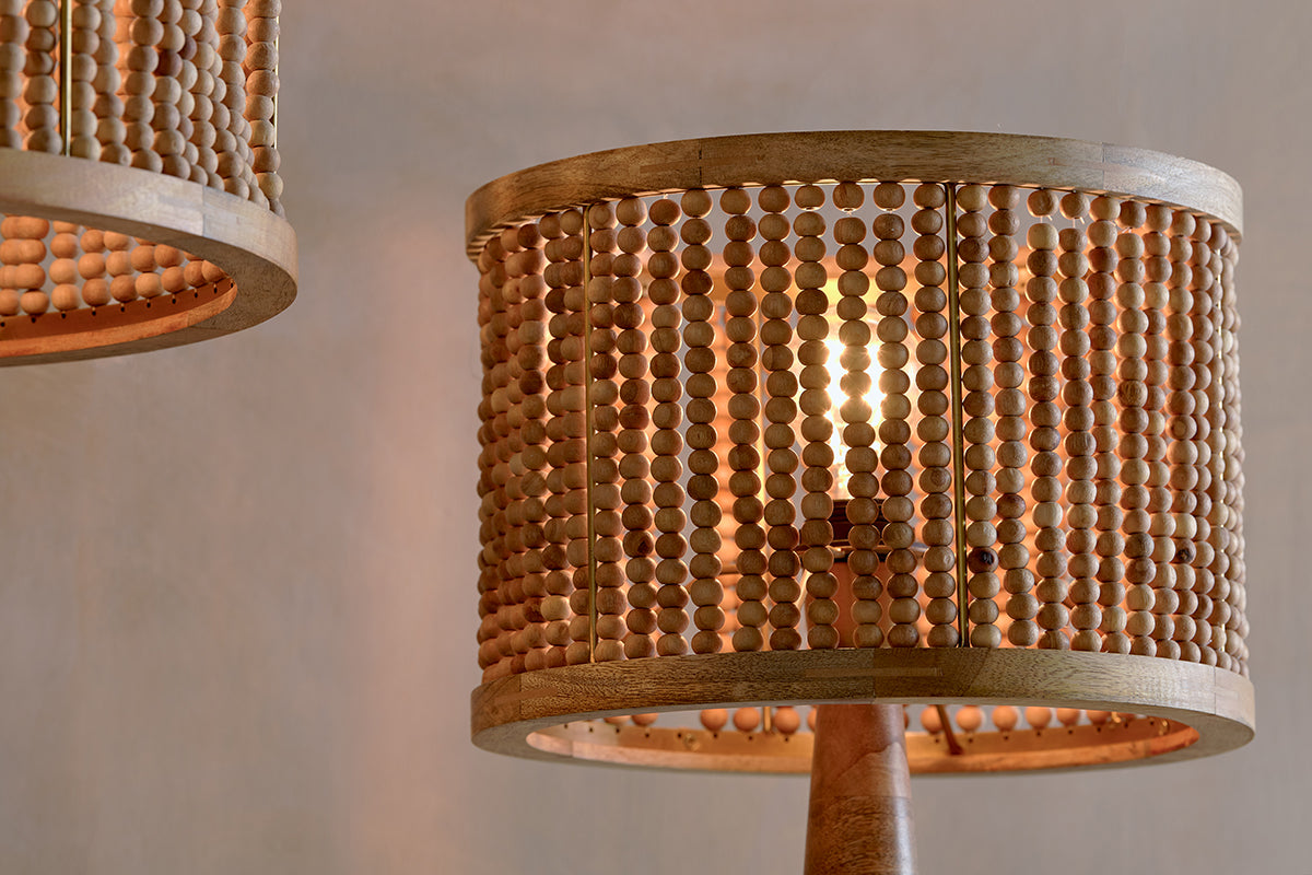 Neela Mango Wood Lampshade - Natural