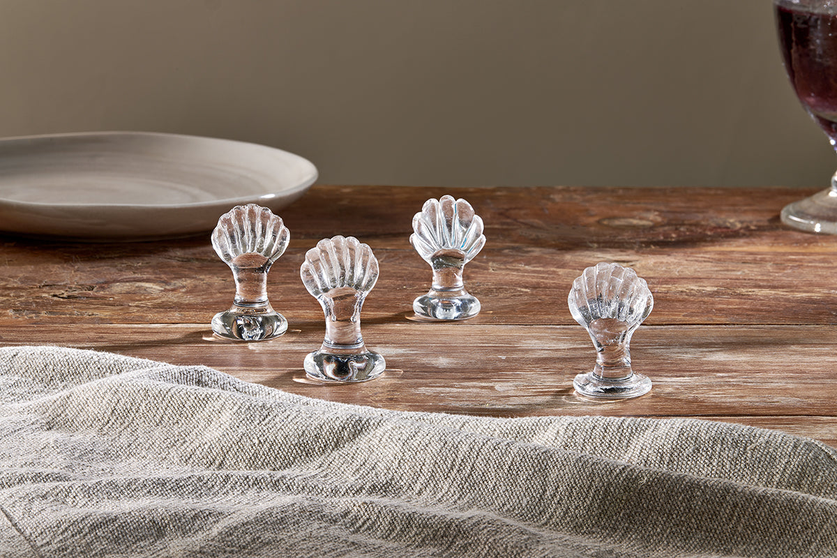 Nela Shell Placename Holders - Clear (Set of 4)