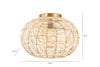 Noko Rattan Flush Ceiling Light