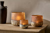 Ngolo Tealight Holder - Antiqued Amber