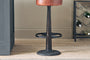 Narwana Leather Round Stool - Chocolate Brown