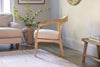 Nabhi Mango Wood & Cane Occasional Chair - Natural-nkuku