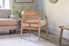 Nabhi Mango Wood & Cane Occasional Chair - Natural-nkuku