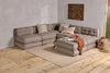 Nadeeka Modular Sofa Footstool - Soft Grey-nkuku