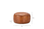 Nadu Leather Pouf - Aged Tan- nkuku