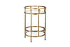 Nakuru Iron & Glass Drinks Table - Brass-nkuku