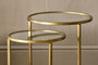 Nakuru Iron & Glass Side Table Set - Brass- nkuku