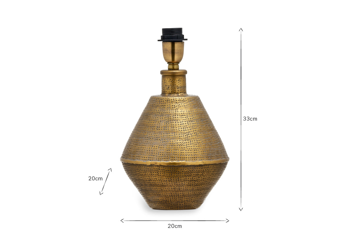 Nalgonda Lamp - Antique Brass - Small-nkuku