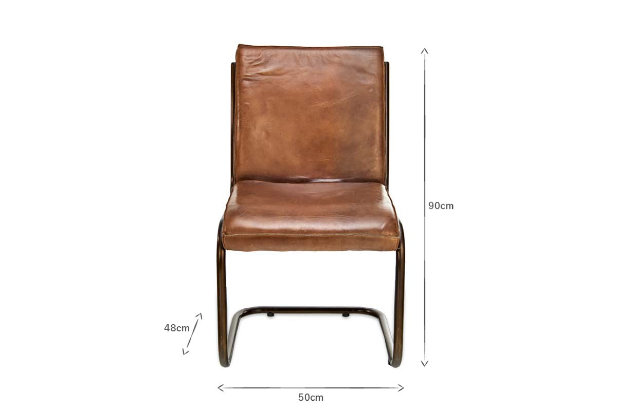 Narwana Leather Desk Chair - Aged Tan-nkuku