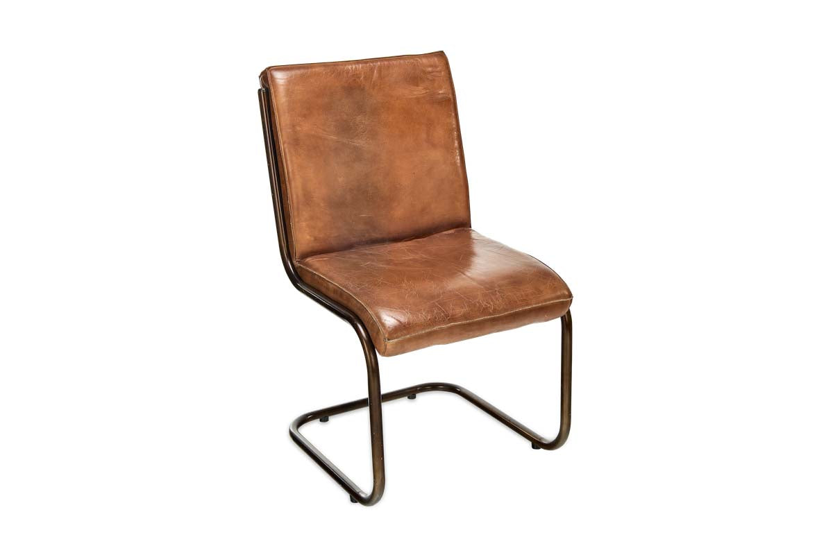 Narwana Leather Desk Chair - Aged Tan-nkuku