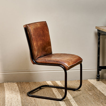 Narwana Leather Desk Chair - Aged Tan-nkuku