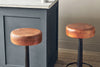 Narwana Leather Round Stool - Aged Tan-nkuku